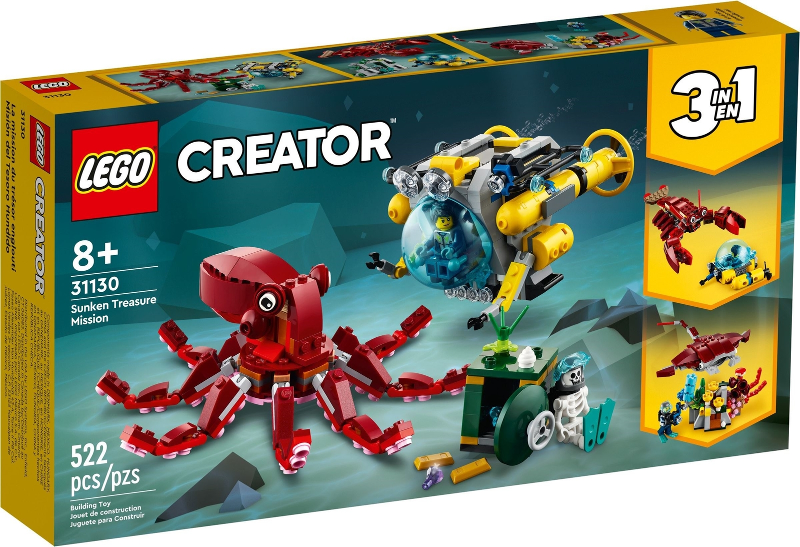LEGO 31130 Sunken Treasure Mission 31130 sealed box front