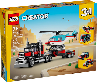 LEGO Flatbed Truck with Helicopter 31146 – Sealed UK Stock
