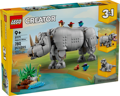LEGO Wild Animals: Majestic Rhino with Birds 31171 – Sealed UK Stock