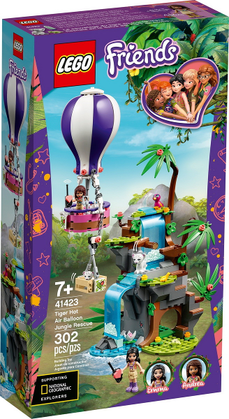 LEGO 41423 Tiger Hot Air Balloon Jungle Rescue 41423 sealed box front