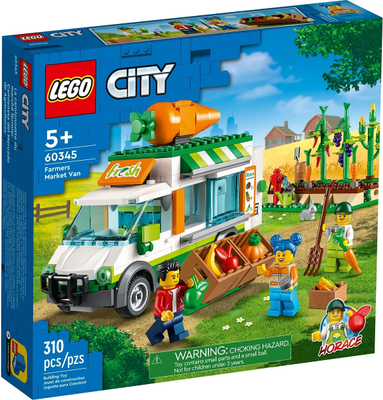 LEGO City Farmers Market Van, Toy Farm Shop with Food 60345 – Retired & Sealed