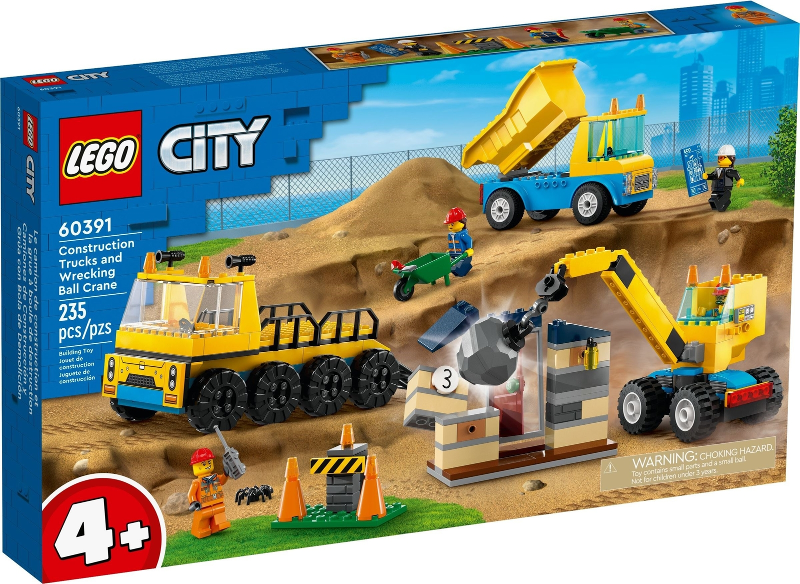 LEGO 60391 Construction Trucks and Wrecking Ball Crane 60391 sealed box front