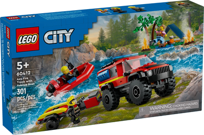 LEGO City 4x4 Fire Engine with Rescue Boat 60412 – Retired & Sealed