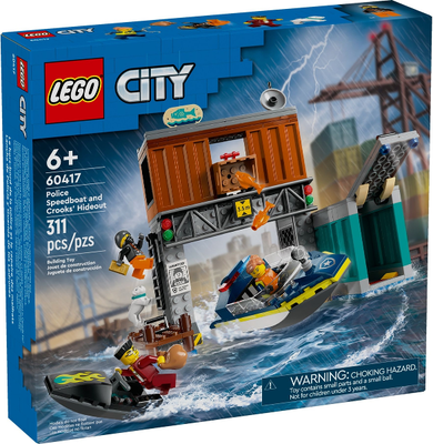 LEGO Police Speedboat and Crooks' Hideout 60417 – Sealed UK Stock