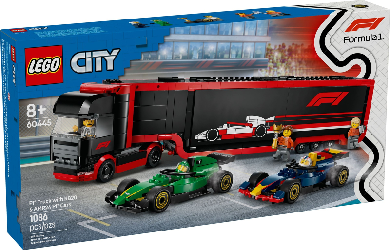 LEGO 60445 F1 Truck with RB20 & AMR24 F1 Cars 60445 sealed box front