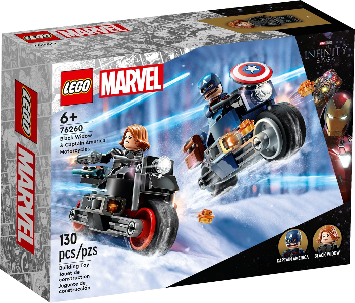 LEGO 76260 Black Widow & Captain America Motorcycles 76260 sealed box front