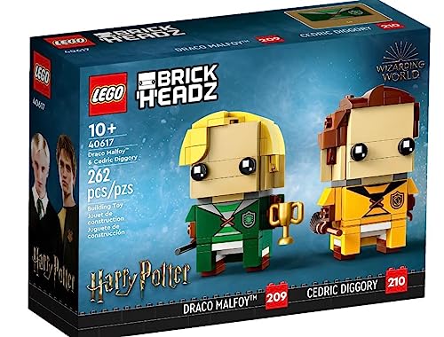 LEGO Harry Potter Brickheadz Draco Malfoy & Cedric 40617 – Retired & Sealed