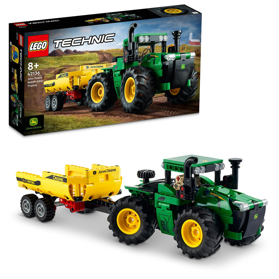LEGO Technic John Deere 9620R 4WD Tractor Toy with 42136 – Retired & Sealed