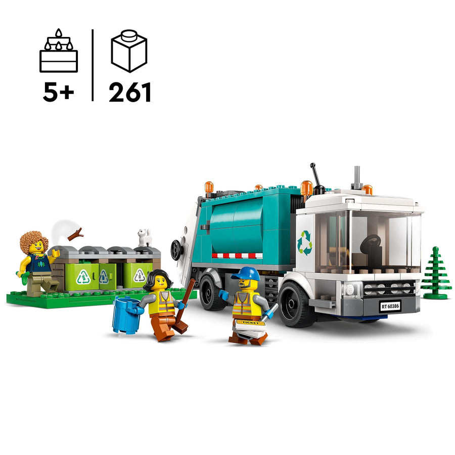 LEGO City Recycling Truck, Bin Lorry Toy Vehicle Set 60386 – Retired & Sealed