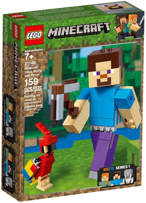 LEGO Minecraft Steve BigFig with Parrot 21148 – Retired & Sealed