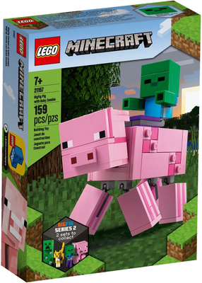 LEGO BigFig Pig with Baby Zombie 21157 – Retired & Sealed