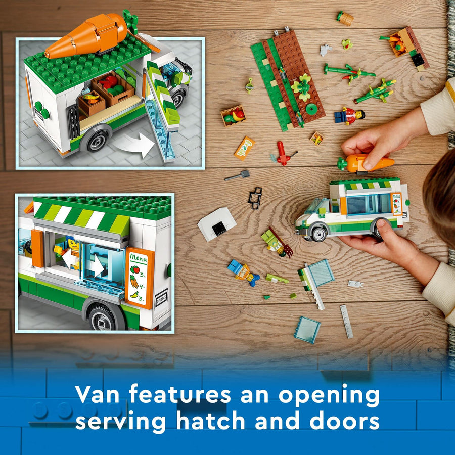 LEGO City Farmers Market Van, Toy Farm Shop with Food 60345 – Retired & Sealed