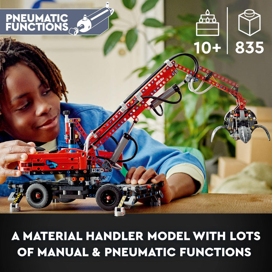 LEGO Technic Material Handler, Mechanical Model Crane 42144 – Retired & Sealed