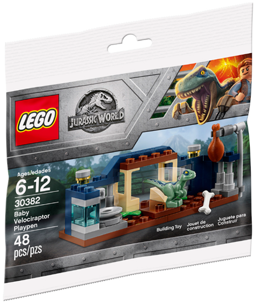 LEGO Jurassic World Baby Velociraptor Playpen 30382 – Retired & Sealed