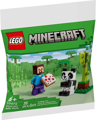 LEGO Steve and Baby Panda 30672 – Sealed UK Stock