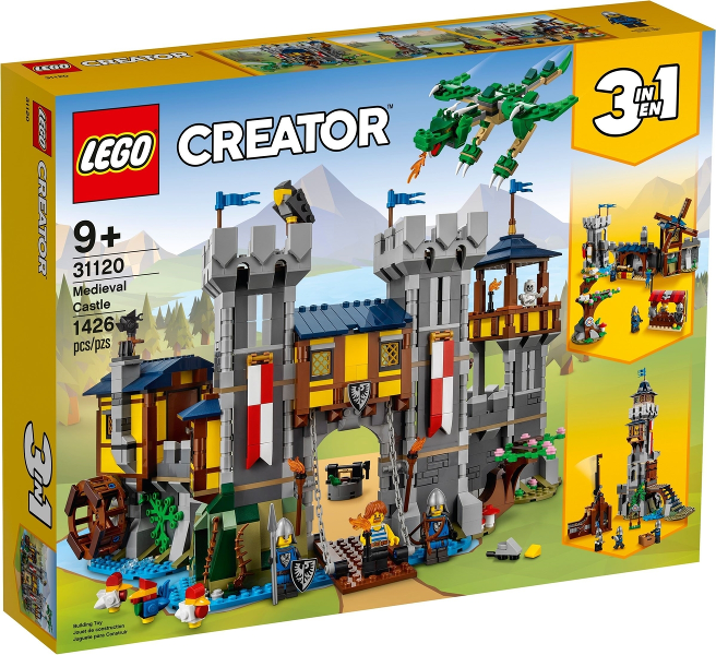 LEGO Creator 3in1 Medieval Castle Toy to Tower or 31120 – Retired & Sealed