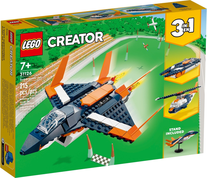 LEGO Creator 3in1 Supersonic Jet Plane to Helicopter 31126 – Retired & Sealed