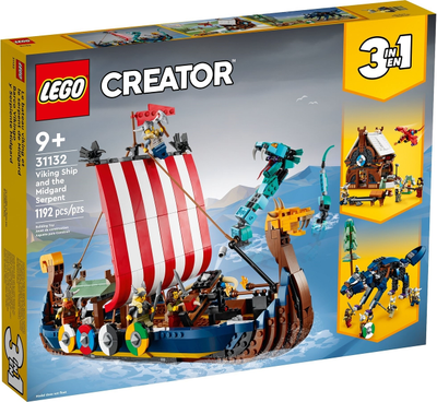 LEGO Creator 3-in-1 Viking Ship and the Midgard Serpent 31132 – Retired & Sealed
