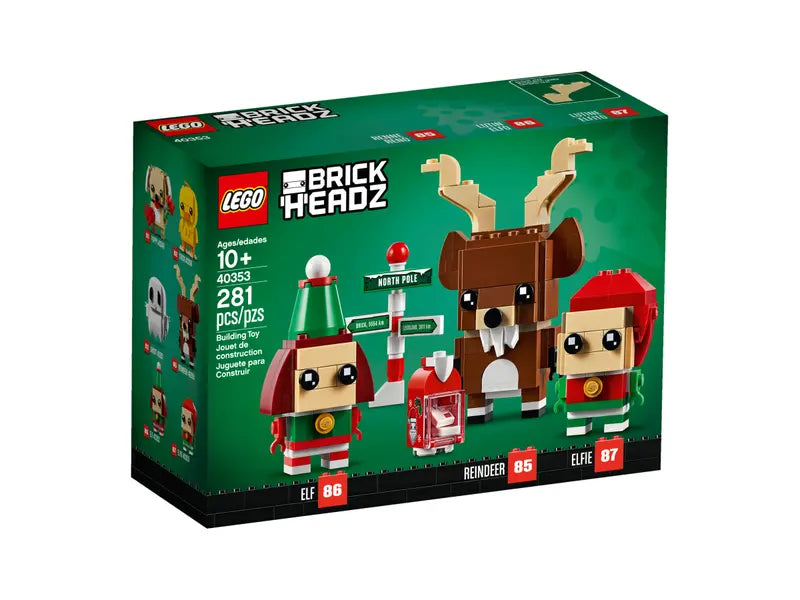 LEGO BrickHeadz Reindeer, Elf & Elfie 40353 – Retired & Sealed