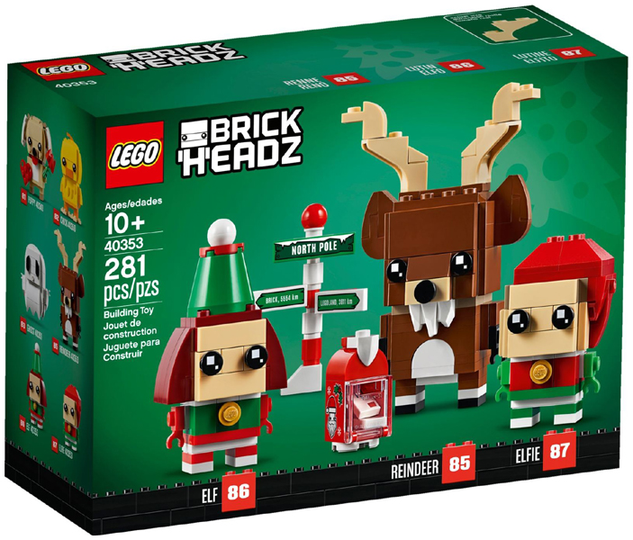 LEGO BrickHeadz Reindeer, Elf & Elfie 40353 – Retired & Sealed