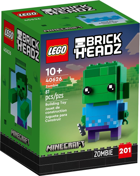 LEGO BrickHeadz Minecraft Zombie Build This Iconic 40626 – Retired & Sealed