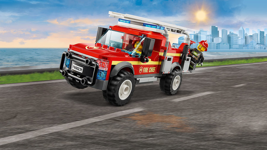 LEGO City Town Fire Chief Response Truck Set with Fire 60231 – Retired & Sealed
