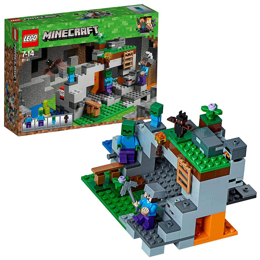 LEGO Minecraft Zombiehöhle Beliebtes, Kinder 21141 – Retired & Sealed