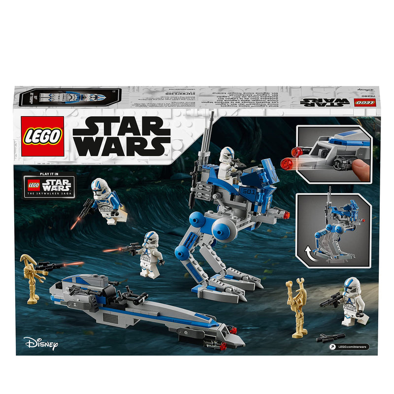 LEGO 75280 Star Wars 501st Legion Clone Troopers with AT-RT Walker & BARC Speeder
