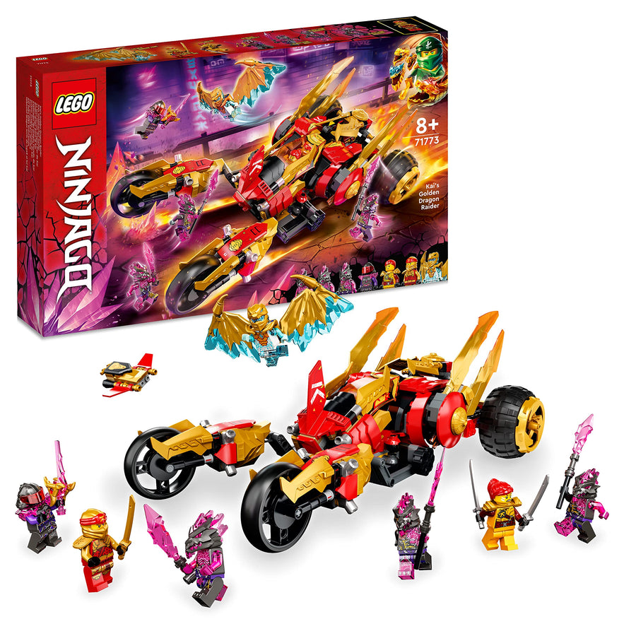 LEGO NINJAGO Kai’s Golden Dragon Raider 71773 – Retired & Sealed