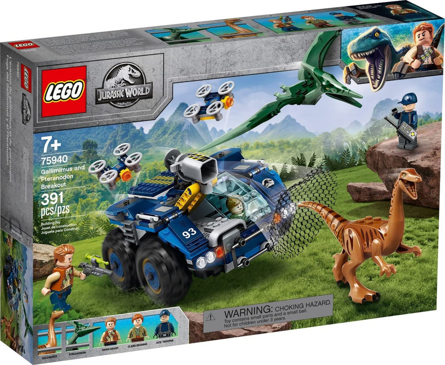 LEGO Jurassic World Gallimimus and Pteranodon Breakout 75940 – Retired & Sealed