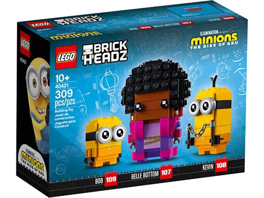 LEGO Minions Brickheadz Belle Bottom, Kevin and Bob 40421 – Retired & Sealed