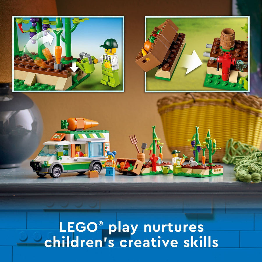 LEGO City Farmers Market Van, Toy Farm Shop with Food 60345 – Retired & Sealed