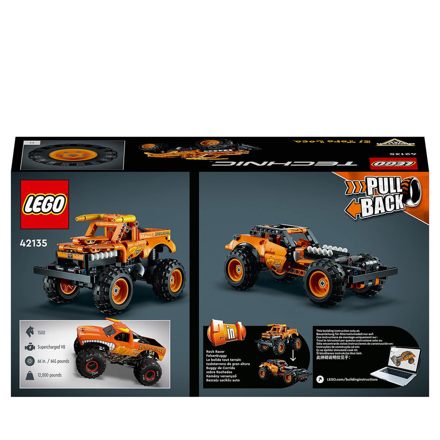 LEGO Technic Monster Jam El Toro Loco 2 in 1 Pull Back 42135 – Retired & Sealed