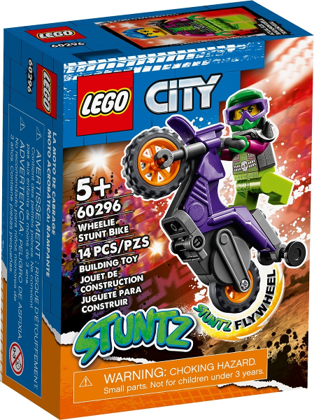 LEGO City Stuntz Wheelie Stunt Bike Set with 60296 – Retired & Sealed