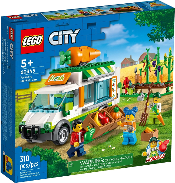 LEGO City Farmers Market Van, Toy Farm Shop with Food 60345 – Retired & Sealed