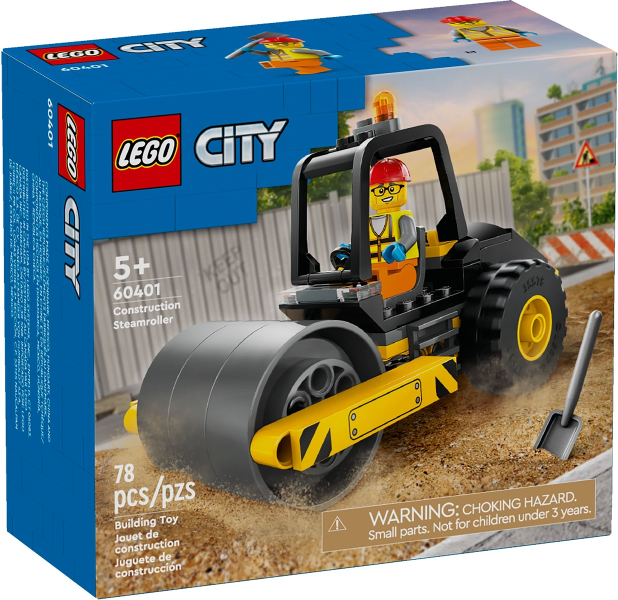 LEGO Construction Steamroller 60401 – Sealed UK Stock