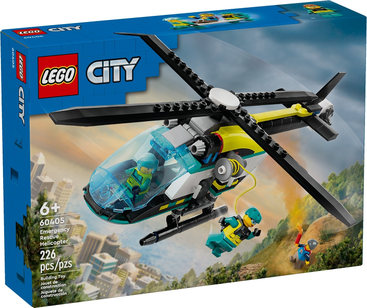 LEGO City Emergency Rescue Helicopter Toy for 6 Plus 60405 – Retired & Sealed