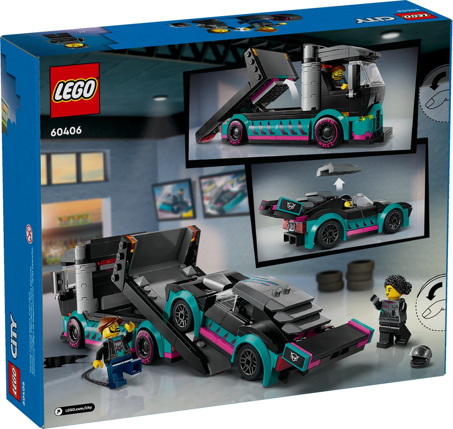 LEGO Race Car and Car Carrier Truck 60406 – Retired & Sealed