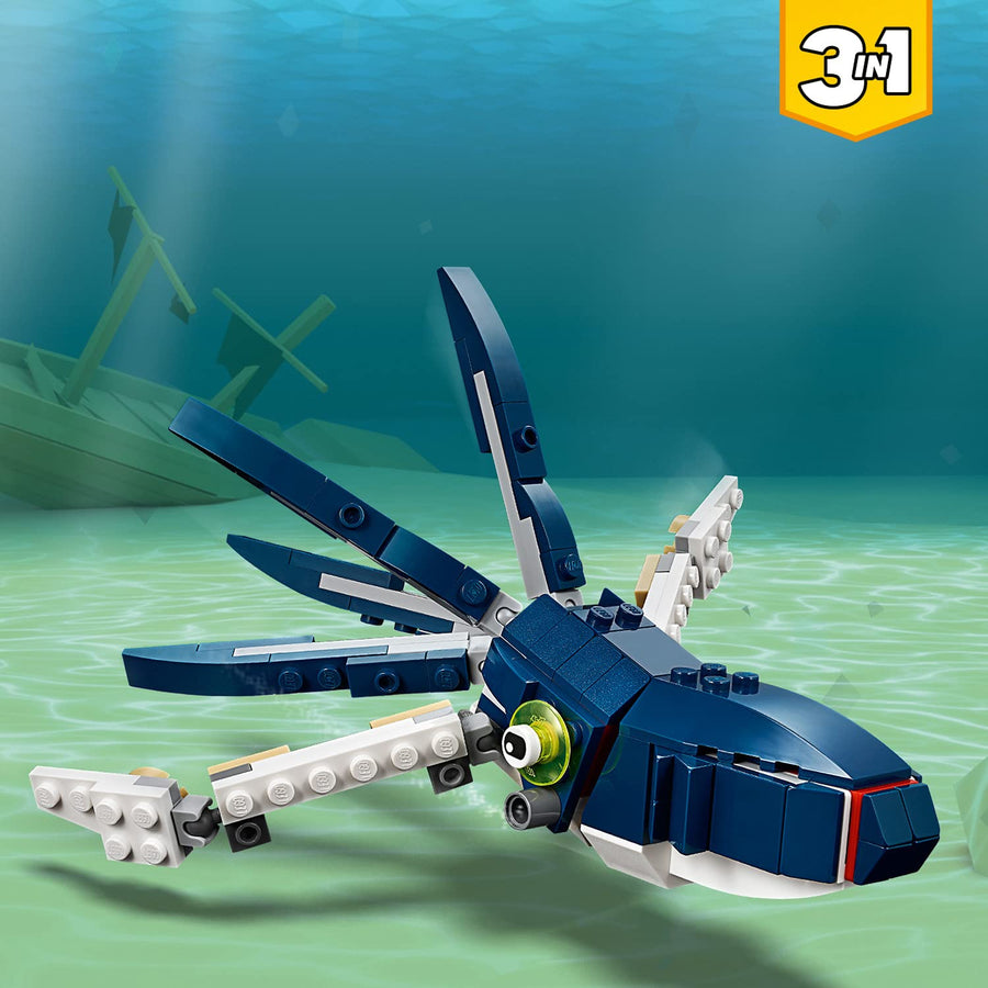 LEGO Creator 3in1 Deep Sea Creatures: Shark, Crab, 31088 – Retired & Sealed