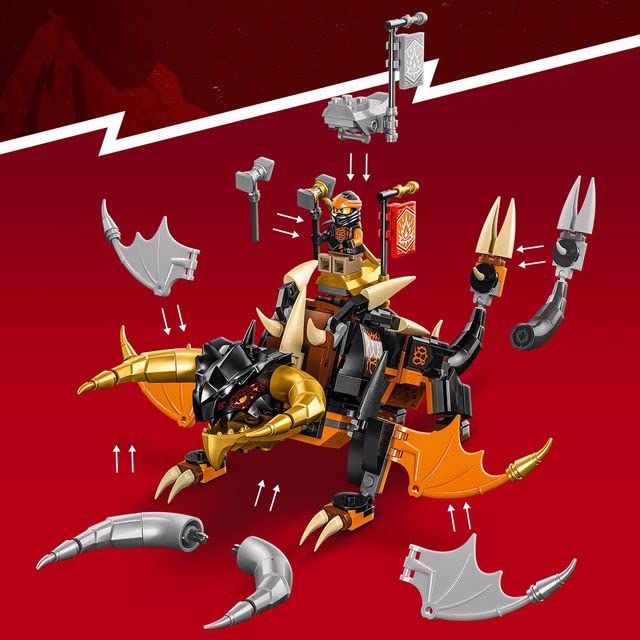 LEGO NINJAGO Cole’s Earth Dragon EVO, Upgradable 71782 – Retired & Sealed