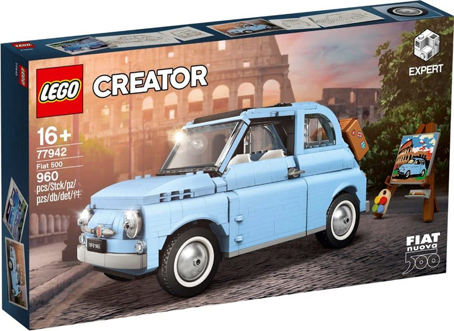 LEGO Creator Expert Fiat 500 Bright Light Blue Car 77942 – Retired & Sealed