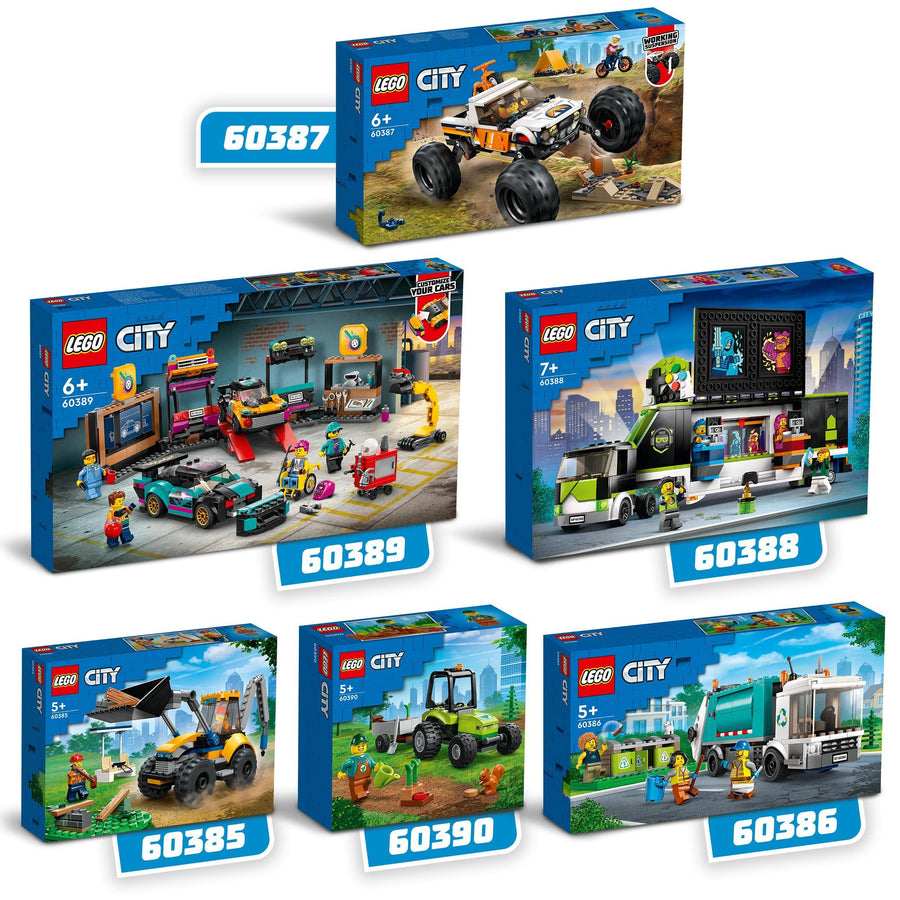 LEGO City Recycling Truck, Bin Lorry Toy Vehicle Set 60386 – Retired & Sealed