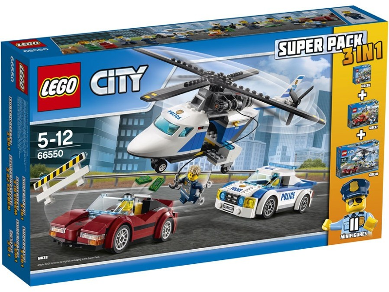 LEGO City Super Pack 3 in 1 66550 – Retired & Sealed