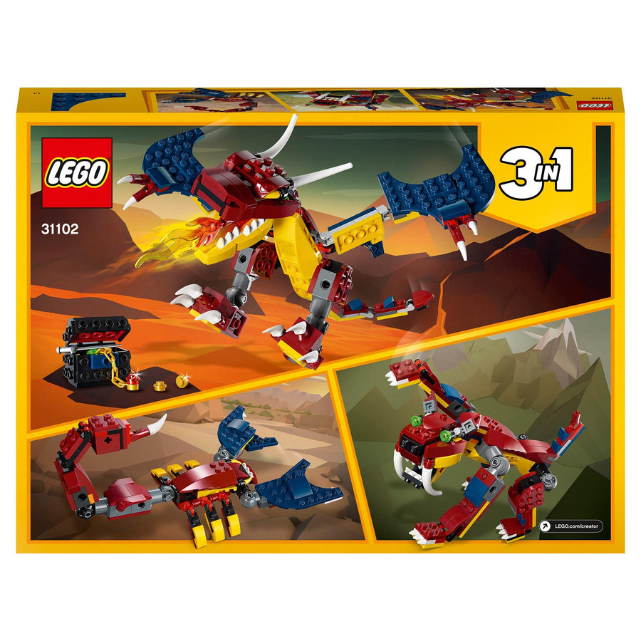 LEGO Creator 3in1 Fire Dragon - Tiger - Scorpion 31102 – Retired & Sealed