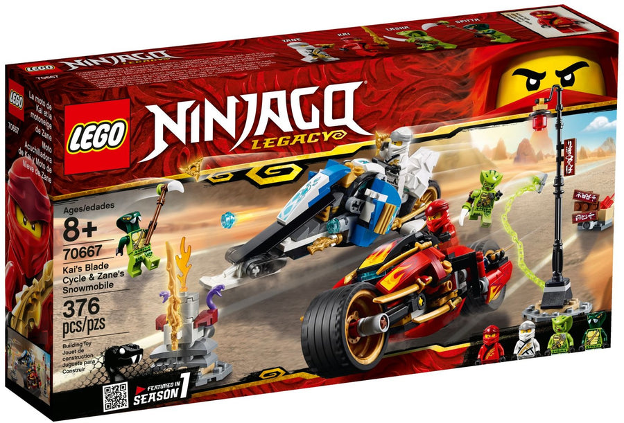 LEGO Kai's Blade Cycle & Zane's Snowmobile 70667 – Retired & Sealed