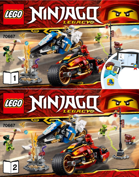 LEGO Kai's Blade Cycle & Zane's Snowmobile 70667 – Retired & Sealed