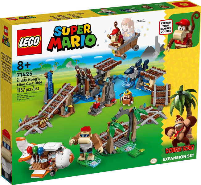 LEGO Diddy Kong's Mine Cart Ride Expansion Set 71425 – Retired & Sealed