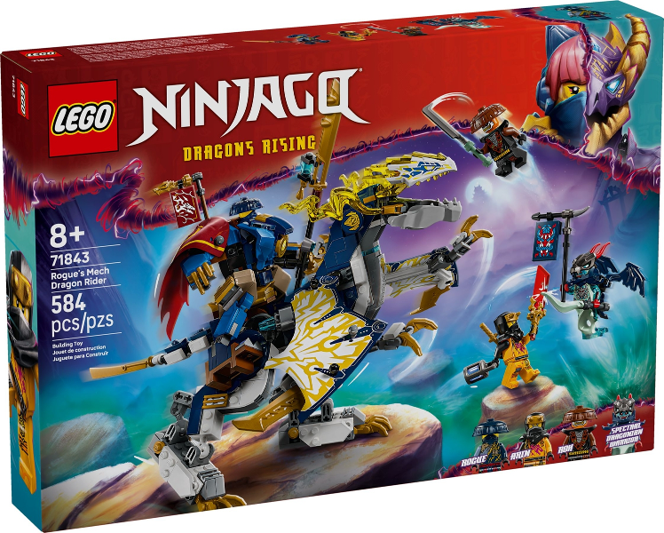 LEGO Rogue's Mech Dragon Rider 71843 box art