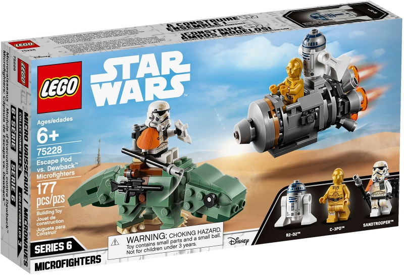 LEGO Escape Pod vs. Dewback Microfighters 75228 – Retired & Sealed