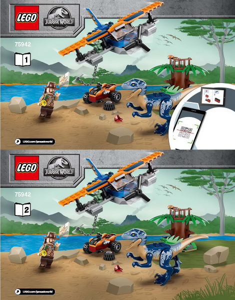 LEGO Velociraptor: Biplane Rescue Mission 75942 – Retired & Sealed